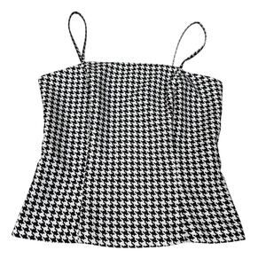 Vintage Womens Size 5/6 Houndstooth Tank Top Preppy